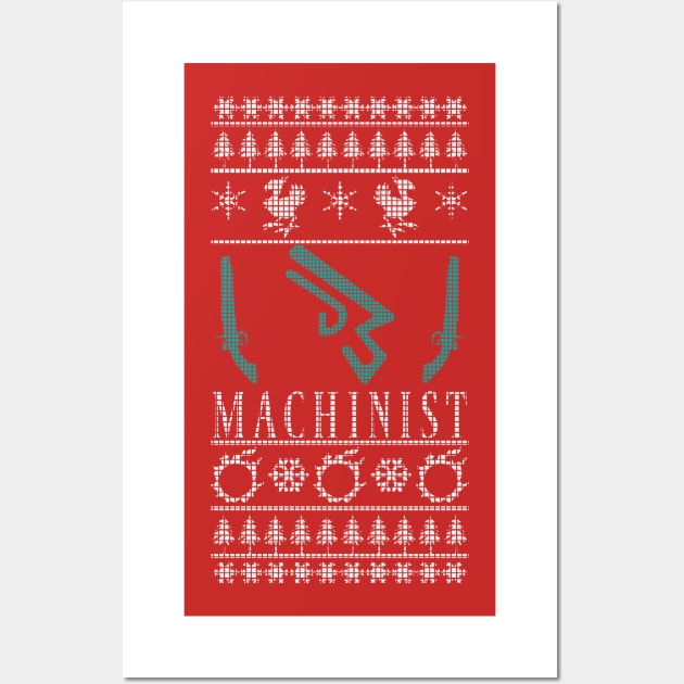 Final Fantasy XIV Machinist Ugly Christmas Sweater Wall Art by TionneDawnstar